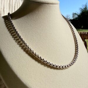 Elegant Silver Cable Chain Necklace